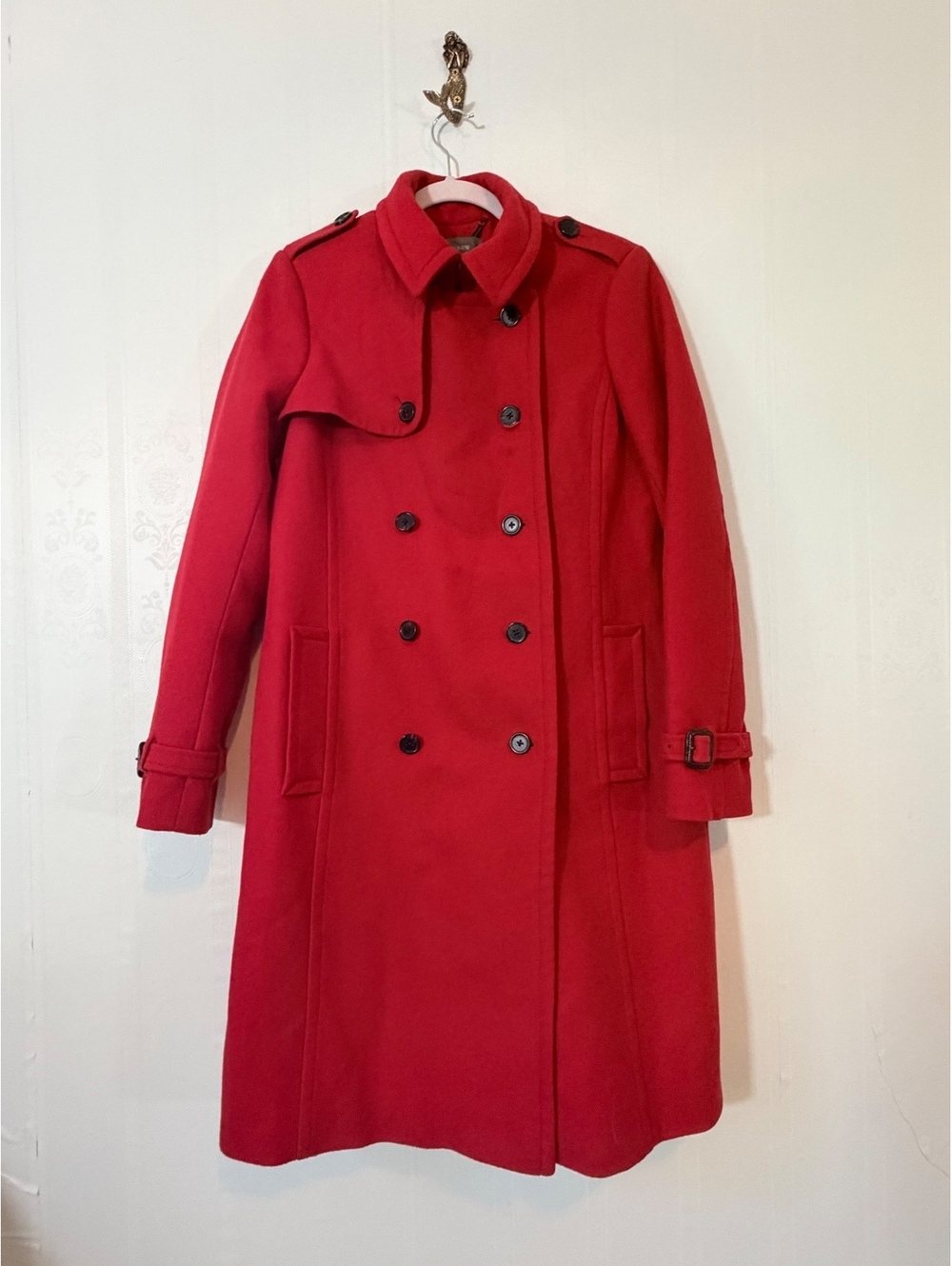 J Crew Cashmere Wool Military Style Coat